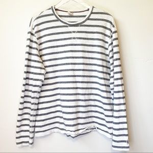 Champion x Todd Snyder Striped Shirt long sleeve large white grey